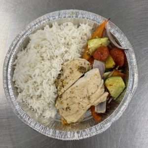 Roasted Chicken & Seasonal Vegetables with Rice