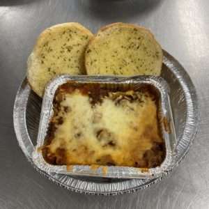 Lasagna & Garlic Bread